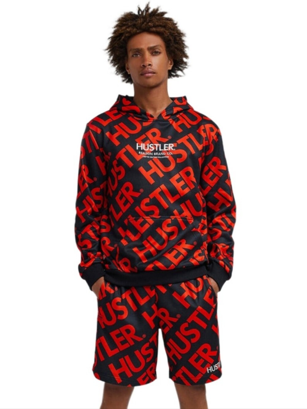 2PC SET Reason x Hustler District Hood And Short Set